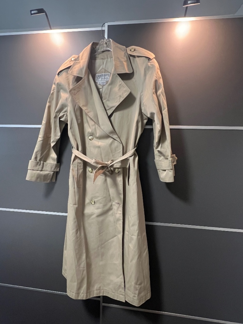Vintage Gallery Long Trench Coat Tan